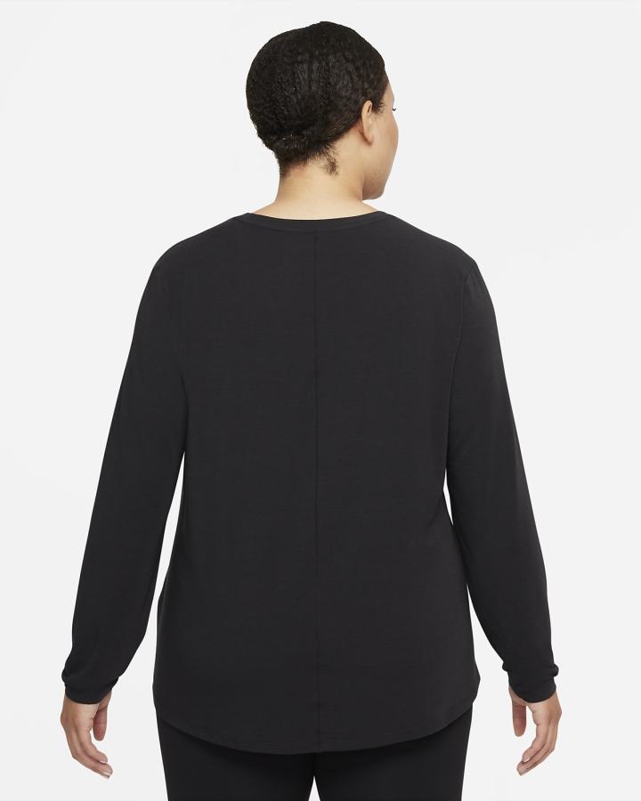 Camisas Nike Dri-FIT UV One Luxe Standard Fit Long-Sleeve Top Mujer Negras | ADJGO-9524