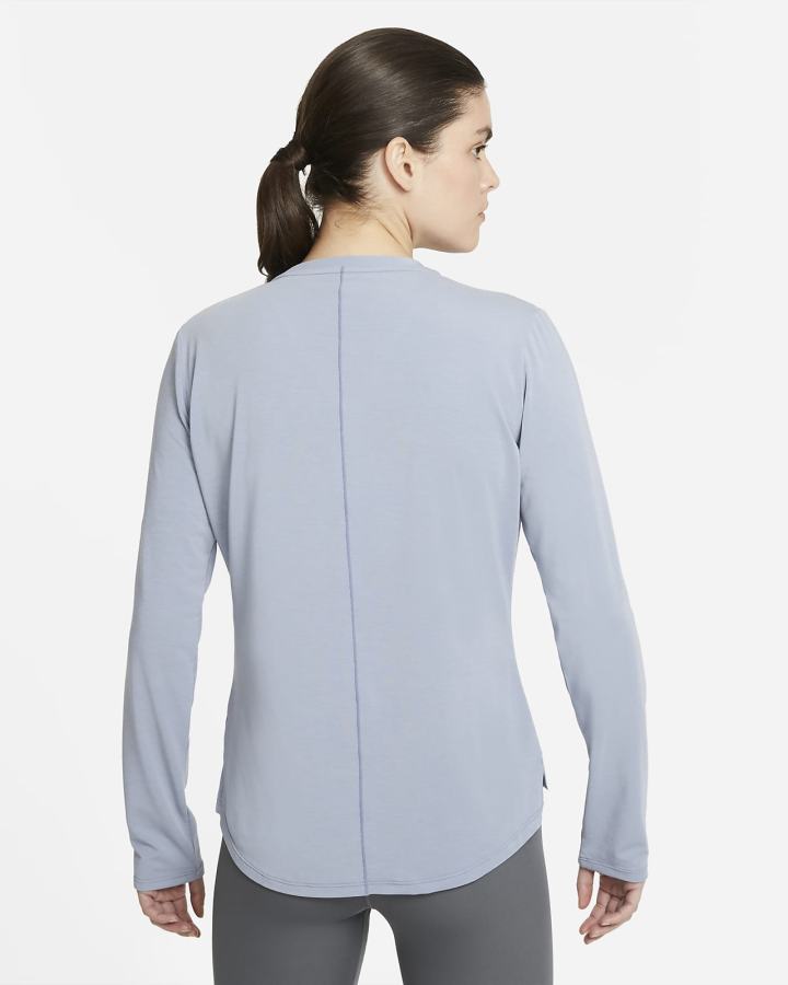 Camisas Nike Dri-FIT UV One Luxe Standard Fit Long-Sleeve Top Mujer Azules | AZPDE-7126