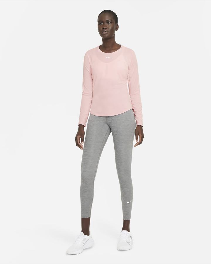 Camisas Nike Dri-FIT UV One Luxe Standard Fit Long-Sleeve Top Mujer Rosas | BHJLA-7640