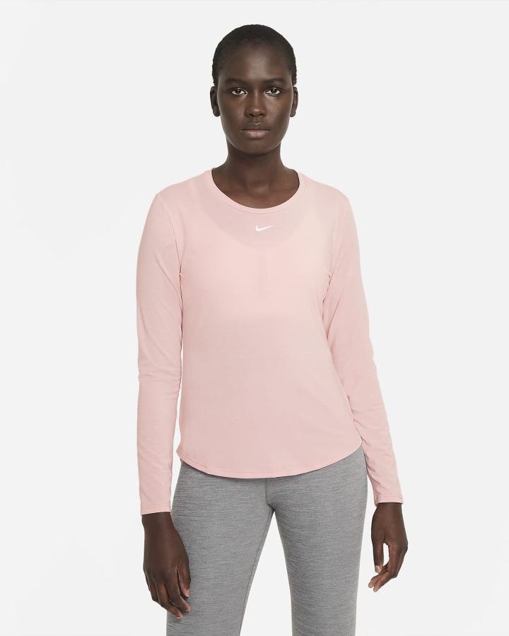 Camisas Nike Dri-FIT UV One Luxe Standard Fit Long-Sleeve Top Mujer Rosas | BHJLA-7640