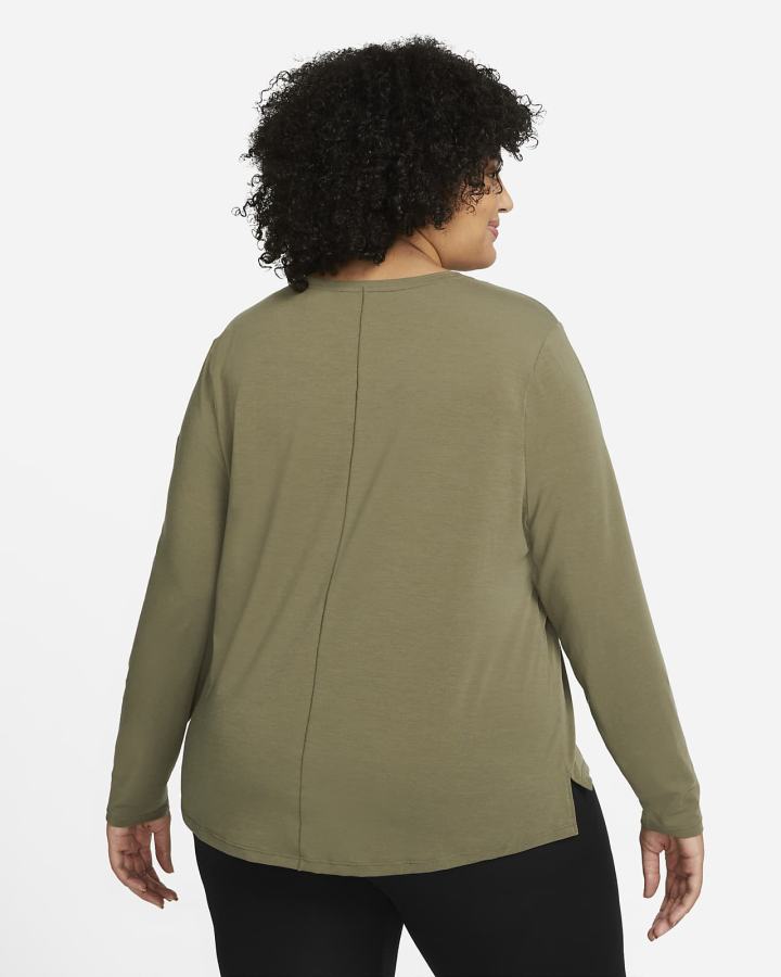 Camisas Nike Dri-FIT UV One Luxe Standard Fit Long-Sleeve Top Mujer Verde Oliva | DXRJB-8073