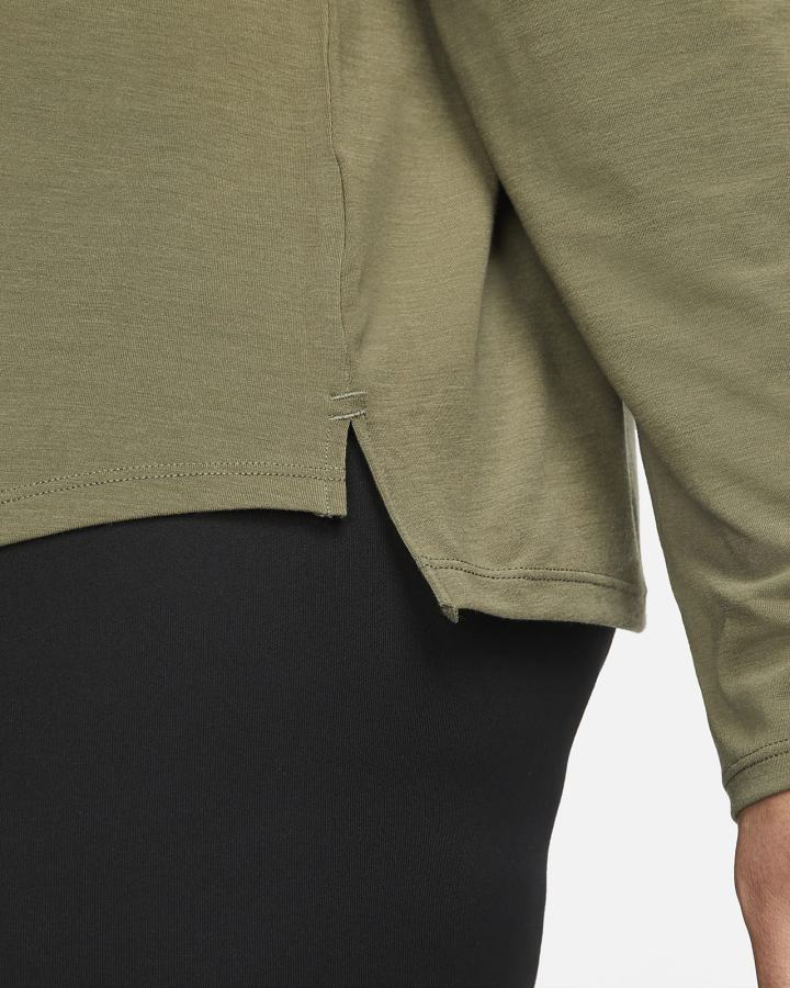 Camisas Nike Dri-FIT UV One Luxe Standard Fit Long-Sleeve Top Mujer Verde Oliva | DXRJB-8073