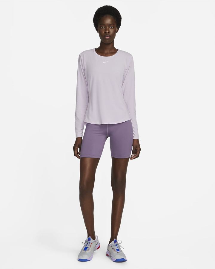 Camisas Nike Dri-FIT UV One Luxe Standard Fit Long-Sleeve Top Mujer Moradas | GTQEF-2914
