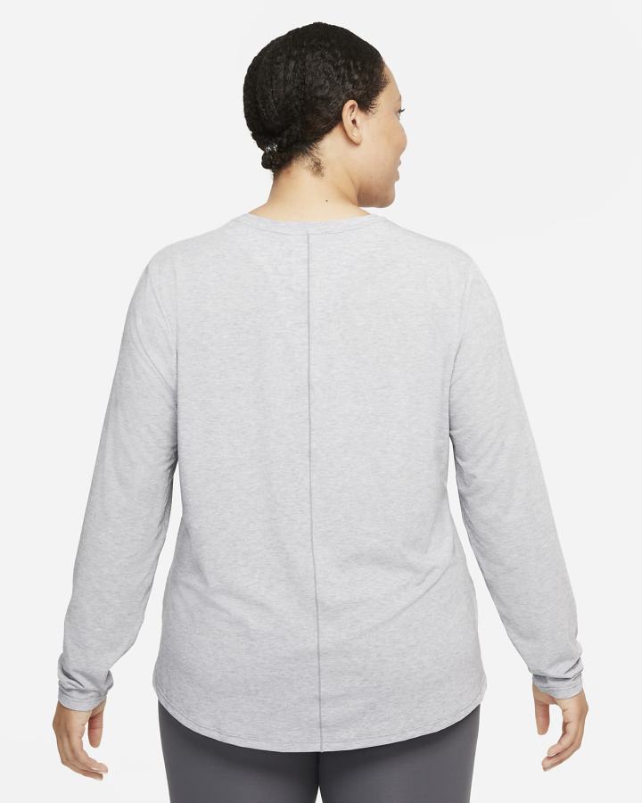 Camisas Nike Dri-FIT UV One Luxe Standard Fit Long-Sleeve Top Mujer Gris | HTJXD-5340