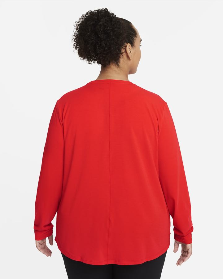 Camisas Nike Dri-FIT UV One Luxe Standard Fit Long-Sleeve Top Mujer Rojas | MPZLH-4213