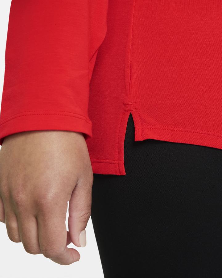 Camisas Nike Dri-FIT UV One Luxe Standard Fit Long-Sleeve Top Mujer Rojas | MPZLH-4213