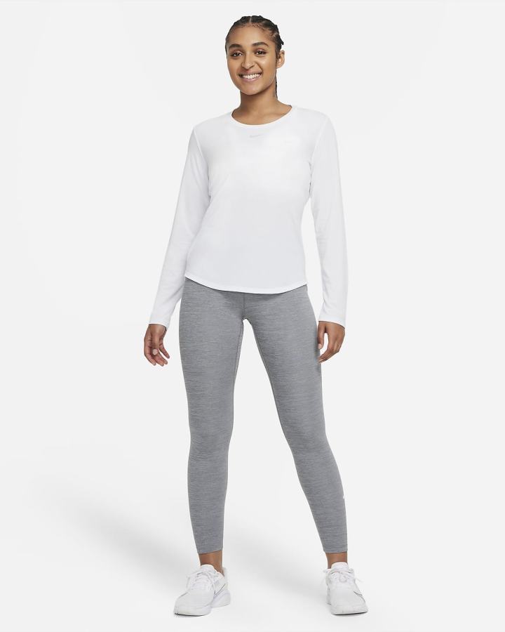 Camisas Nike Dri-FIT UV One Luxe Standard Fit Long-Sleeve Top Mujer Blancas | MSBCD-1740