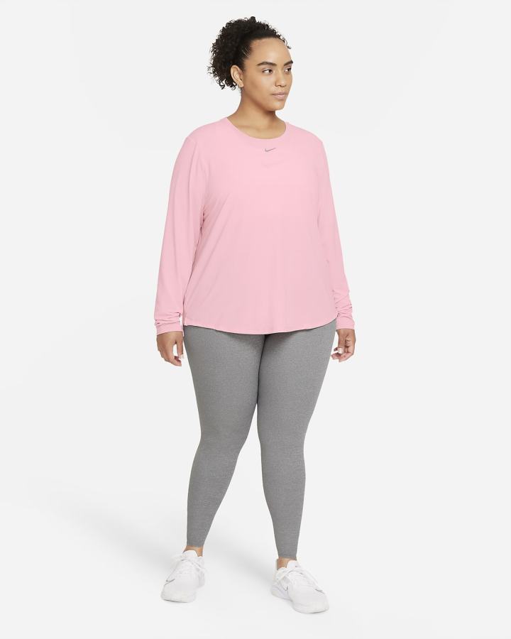 Camisas Nike Dri-FIT UV One Luxe Standard Fit Long-Sleeve Top Mujer Rosas | NSMXC-3269