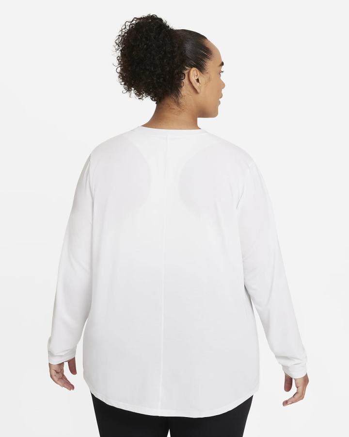 Camisas Nike Dri-FIT UV One Luxe Standard Fit Long-Sleeve Top Mujer Blancas | QSPXM-4125