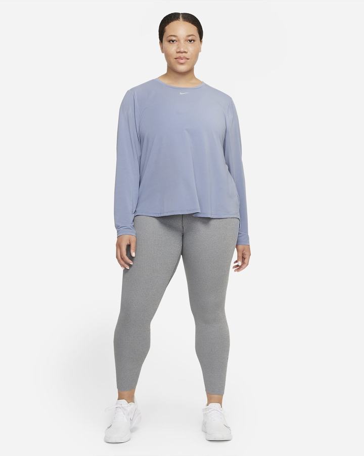 Camisas Nike Dri-FIT UV One Luxe Standard Fit Long-Sleeve Top Mujer Azules | VGEWZ-3475
