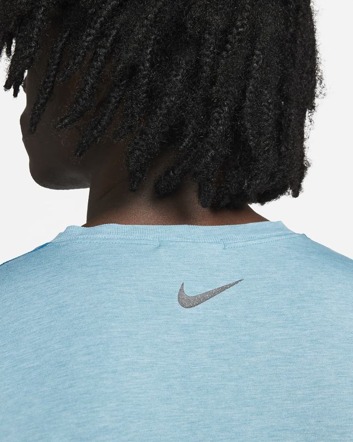 Camisas Nike Dri-FIT Yoga Long-Sleeve Top Hombre Azules Gris | QHJIM-6850