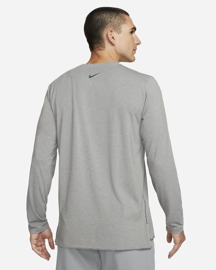 Camisas Nike Dri-FIT Yoga Long-Sleeve Top Hombre Gris Claro | RECDH-1376