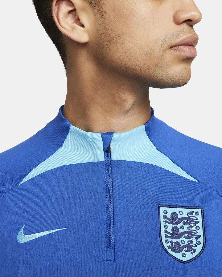 Camisas Nike England Strike Dri-FIT Knit Soccer Drill Top Hombre Azul Real Azules | DQEKS-6791