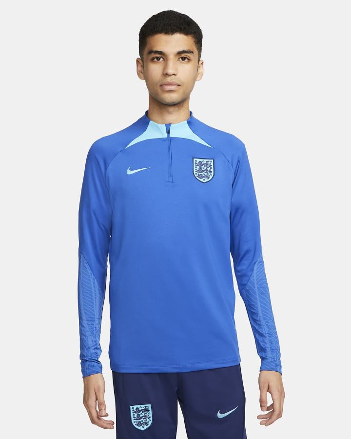 Camisas Nike England Strike Dri-FIT Knit Soccer Drill Top Hombre Azul Real Azules | DQEKS-6791