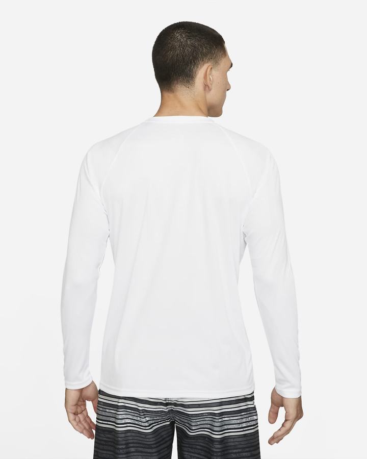 Camisas Nike Essential Long-Sleeve Hydroguard Swim Hombre Blancas | NTWZO-7631
