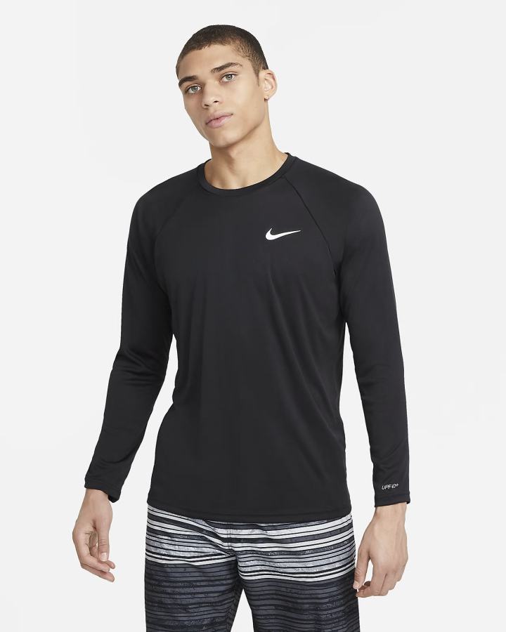 Camisas Nike Essential Long-Sleeve Hydroguard Swim Hombre Negras | UQMHA-2986