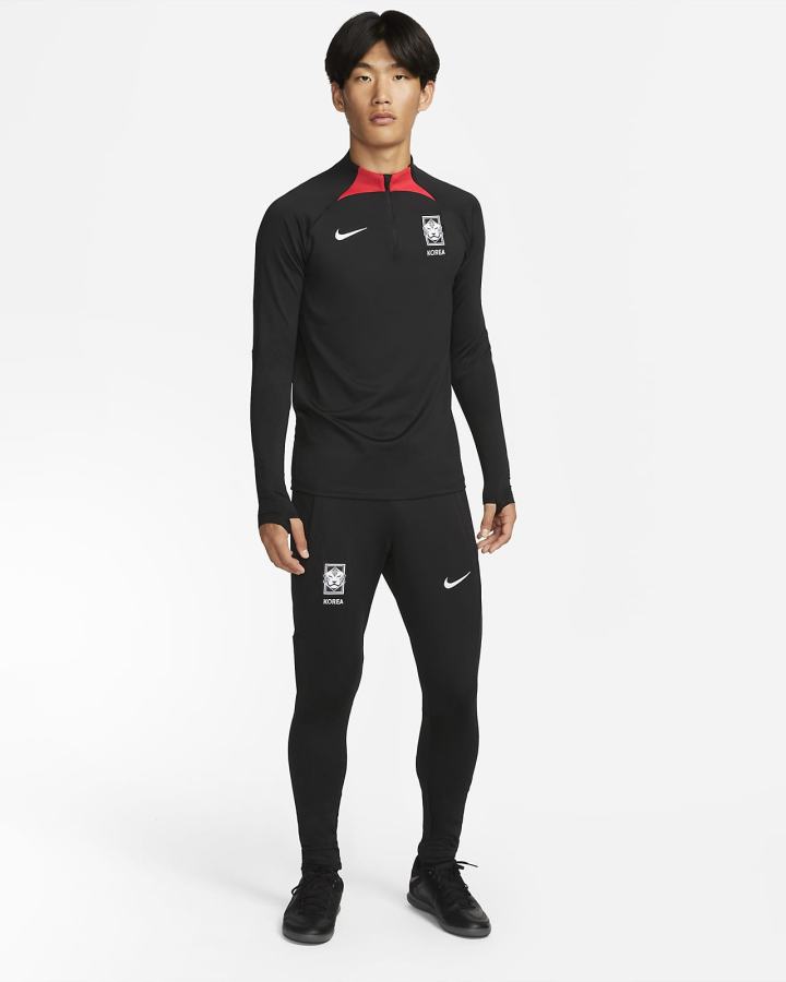Camisas Nike Korea Strike Dri-FIT Long-Sleeve Soccer Drill Top Hombre Negras Rojas Blancas | TPCKG-8491
