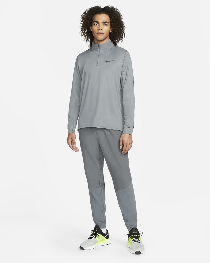 Camisas Nike Pro Dri-FIT 1/4-Zip Hyper Dry Training Top Hombre Negras Gris Negras | TYVGB-4689