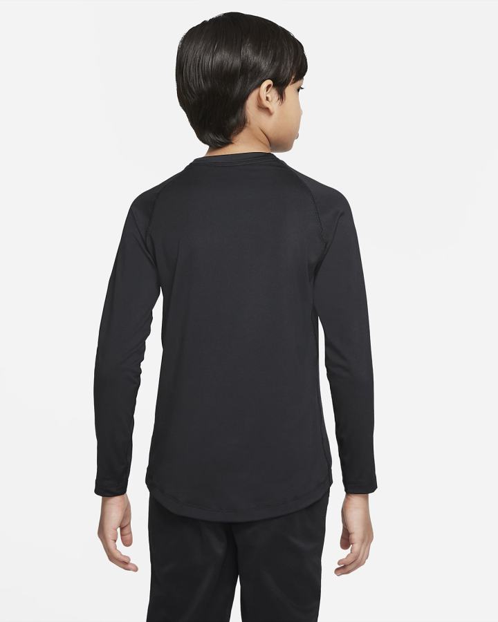 Camisas Nike Pro Dri-FIT Kids Long-Sleeve Top Niño Negras | XRWID-4271