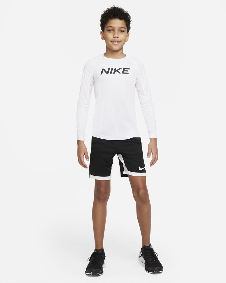 Camisas Nike Pro Dri-FIT Kids Long-Sleeve Top Niño Blancas | XWOBK-4918