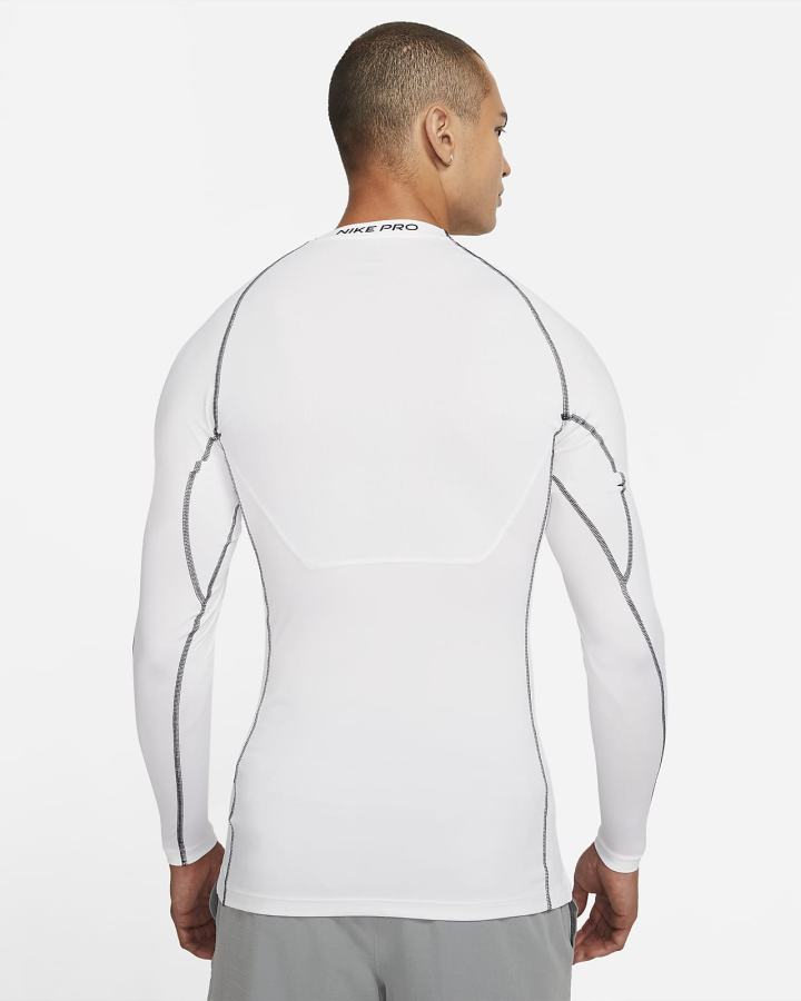 Camisas Nike Pro Dri-FIT Tight Fit Long-Sleeve Top Hombre Blancas Negras | LWYCI-6748
