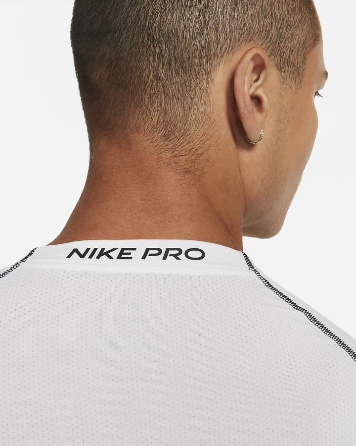 Camisas Nike Pro Dri-FIT Tight Fit Long-Sleeve Top Hombre Blancas Negras | LWYCI-6748
