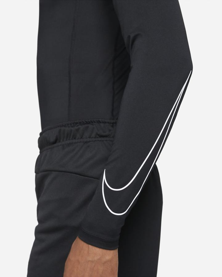 Camisas Nike Pro Dri-FIT Tight Fit Long-Sleeve Top Hombre Negras Blancas | RHBWM-9265