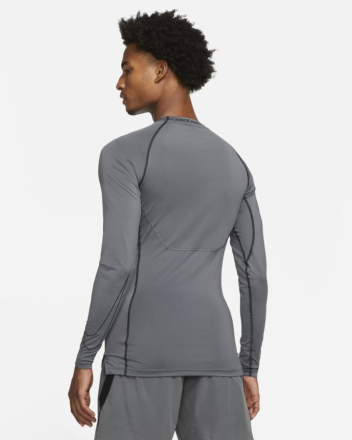 Camisas Nike Pro Dri-FIT Tight Fit Long-Sleeve Top Hombre Gris Negras | UHDMO-6314
