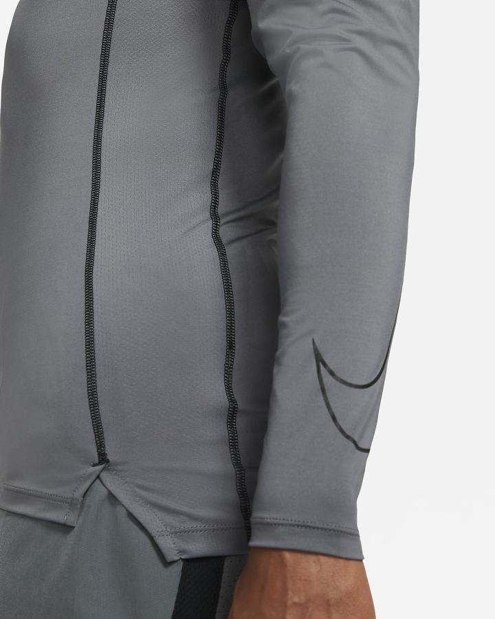 Camisas Nike Pro Dri-FIT Tight Fit Long-Sleeve Top Hombre Gris Negras | UHDMO-6314