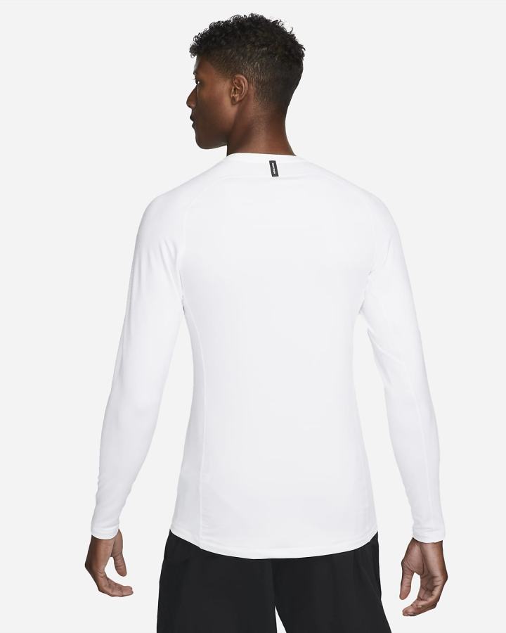Camisas Nike Pro Long-Sleeve Crew Hombre Blancas Negras | AVHLQ-3198
