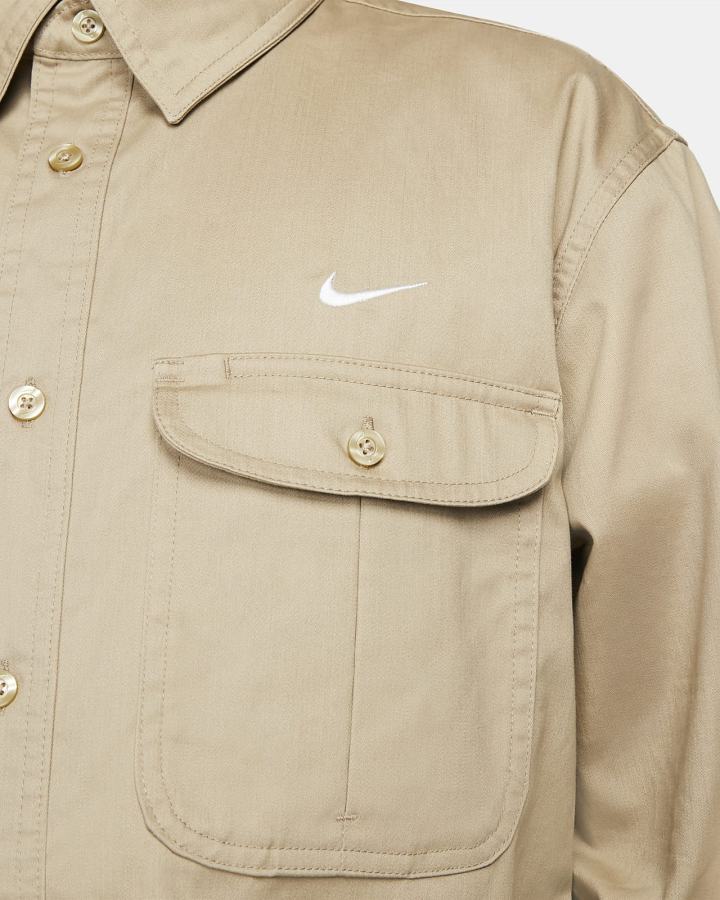 Camisas Nike SB Woven Skate Long-Sleeve Button Up Hombre Kaki | STFRK-2647