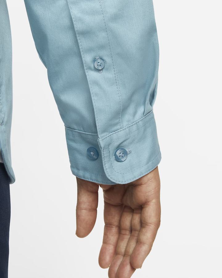 Camisas Nike SB Woven Skate Long-Sleeve Button Up Hombre Azules Blancas | TYBFE-1724