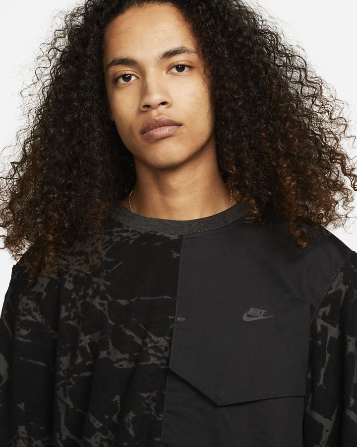 Camisas Nike Sportswear Dri-FIT ADV Tech Pack Long-Sleeve Top Hombre Negras Gris Negras | LOBZN-2401