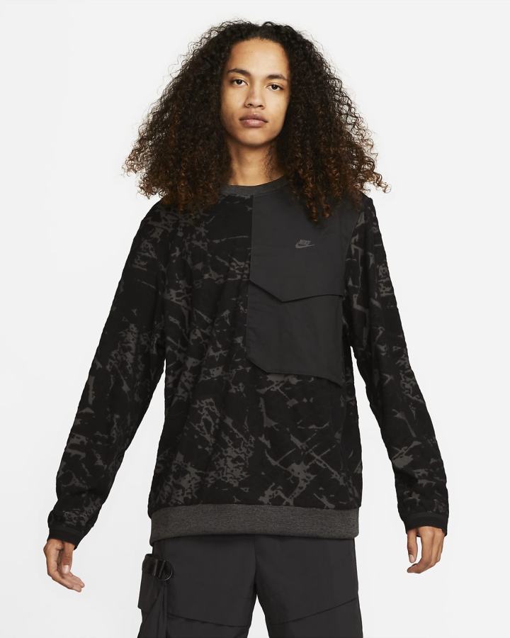 Camisas Nike Sportswear Dri-FIT ADV Tech Pack Long-Sleeve Top Hombre Negras Gris Negras | LOBZN-2401