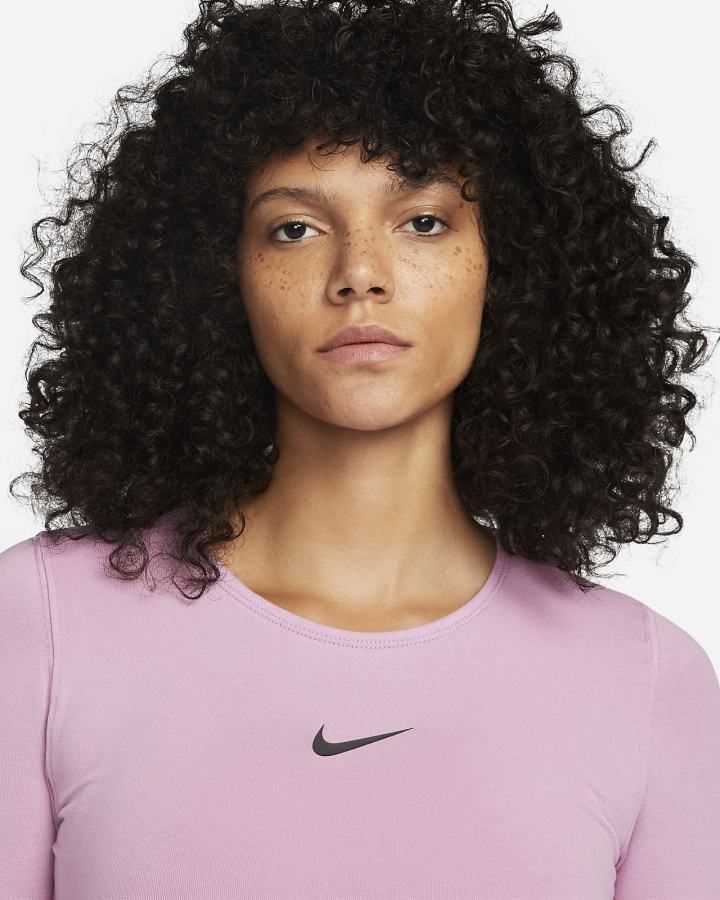 Camisas Nike Sportswear Long-Sleeve Crop Top Mujer Moradas Negras | POTRQ-5846