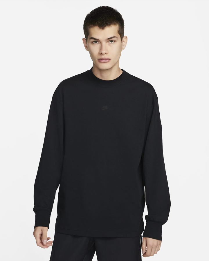 Camisas Nike Sportswear Style Essentials Long-Sleeve Mock Neck Top Hombre Negras Plateadas | TDEGF-5723
