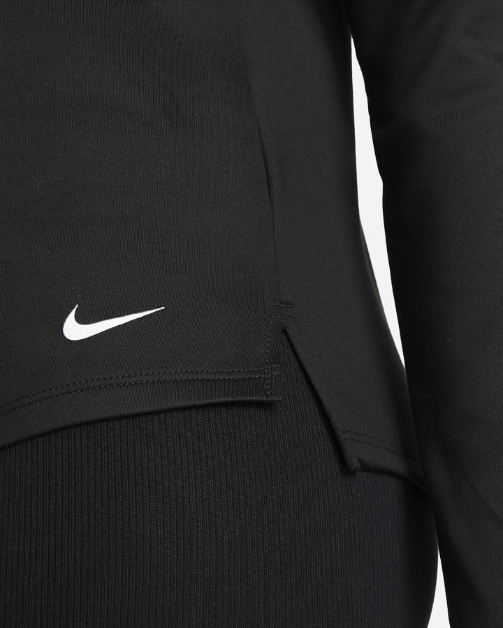 Camisas Nike Therma-FIT One Long-Sleeve Top Mujer Negras Blancas | CRTEX-4216