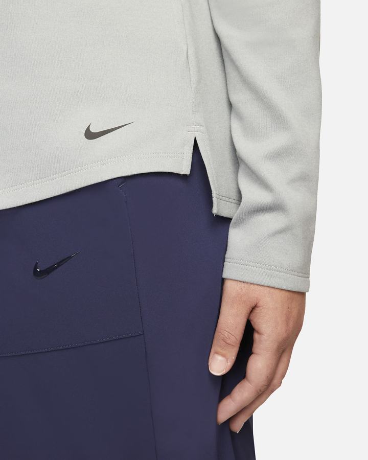 Camisas Nike Therma-FIT One Long-Sleeve Top Mujer Gris Negras | TGYLJ-2074