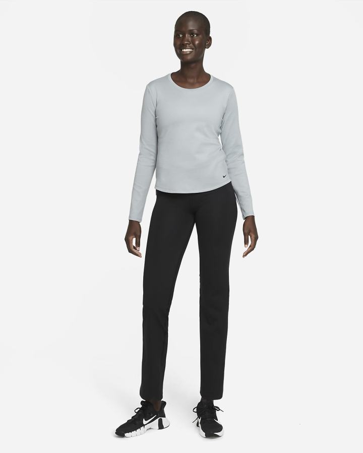 Camisas Nike Therma-FIT One Long-Sleeve Top Mujer Gris Negras | TGYLJ-2074