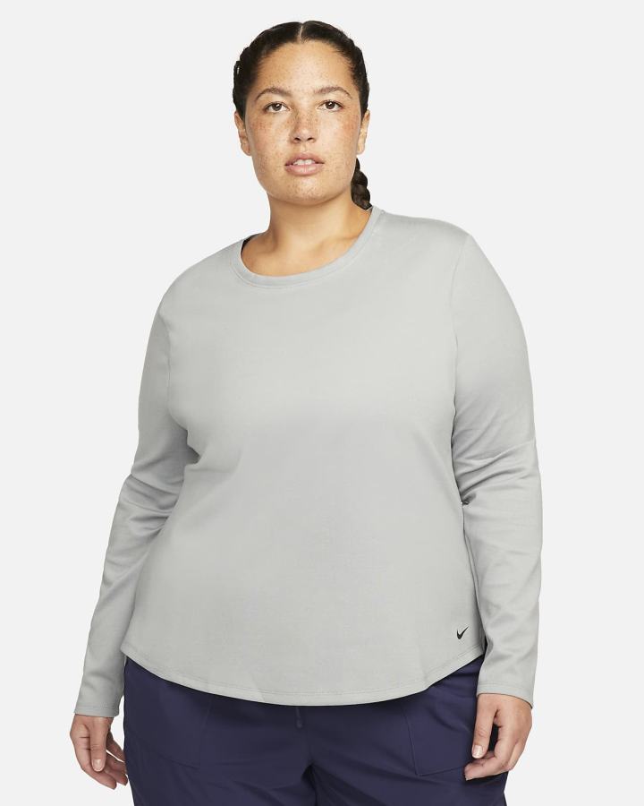 Camisas Nike Therma-FIT One Long-Sleeve Top Mujer Gris Negras | TGYLJ-2074