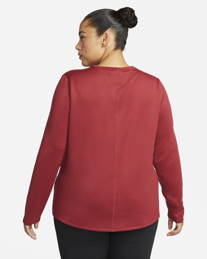 Camisas Nike Therma-FIT One Long-Sleeve Top Mujer Burdeos Negras | VRUXN-3156