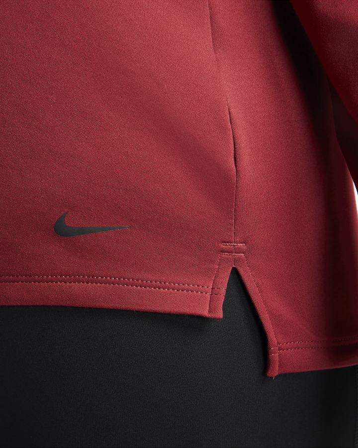 Camisas Nike Therma-FIT One Long-Sleeve Top Mujer Burdeos Negras | VRUXN-3156