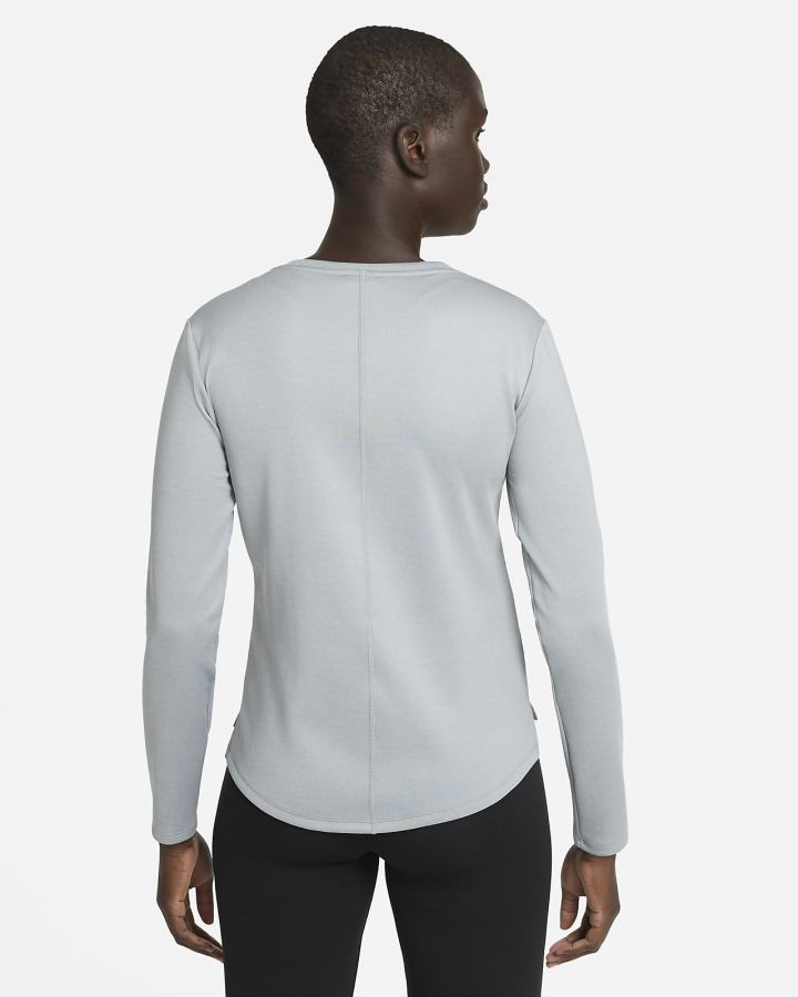 Camisas Nike Therma-FIT One Long-Sleeve Top Mujer Gris Negras | WJTYF-5961