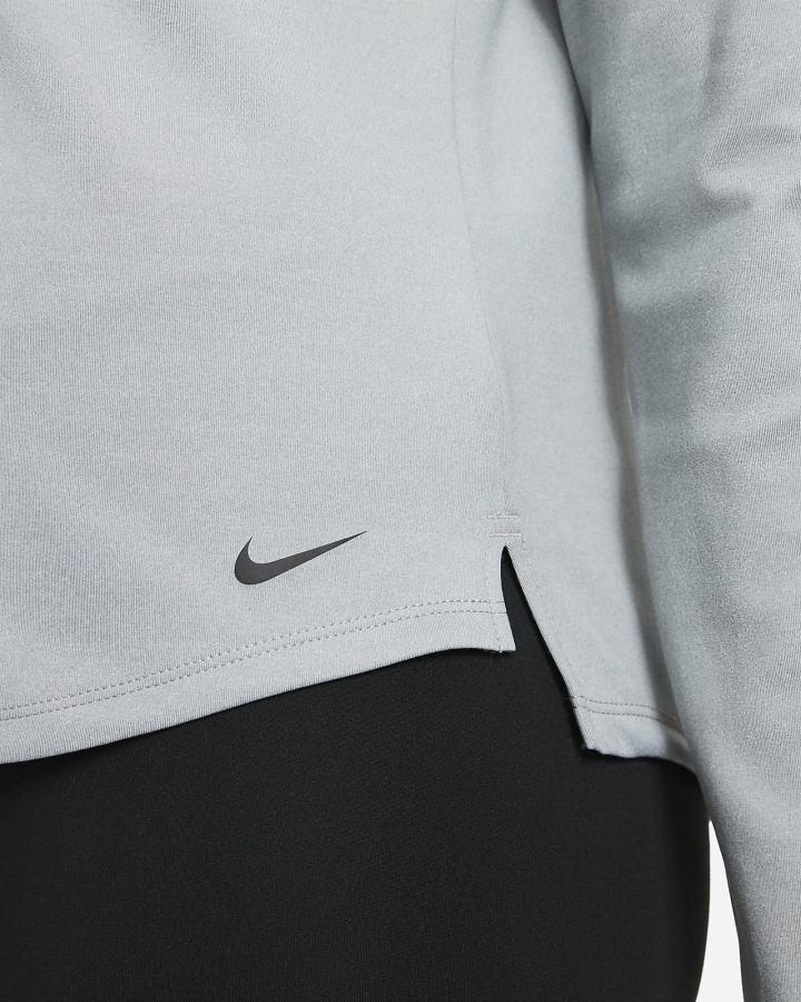 Camisas Nike Therma-FIT One Long-Sleeve Top Mujer Gris Negras | WJTYF-5961