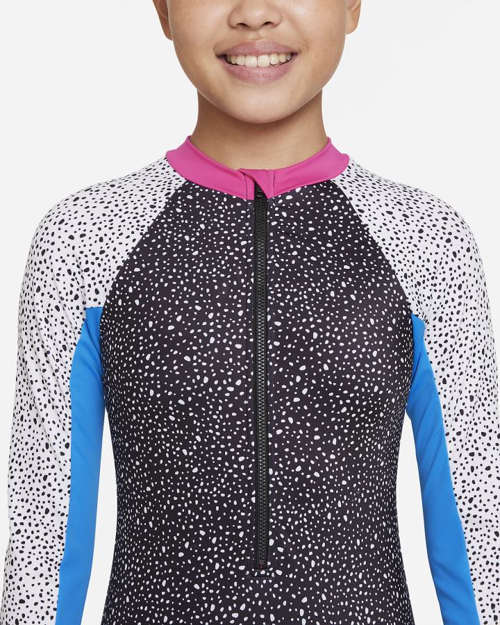 Camisas Nike Water Dots Kids Long-Sleeve One Piece Niña Negras | FKQIA-1978