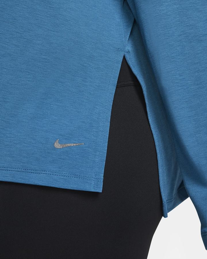 Camisas Nike Yoga Dri-FIT Long-Sleeve Top Mujer Gris | DYRPF-7153