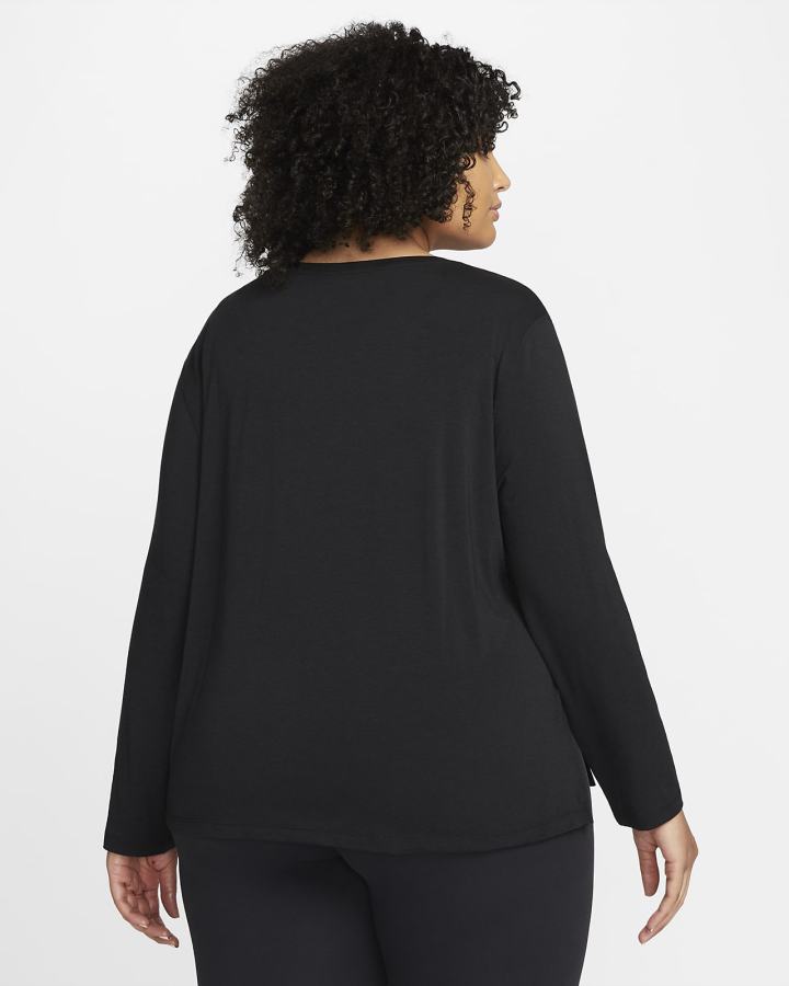 Camisas Nike Yoga Dri-FIT Long-Sleeve Top Mujer Negras Gris | FLYNS-6248