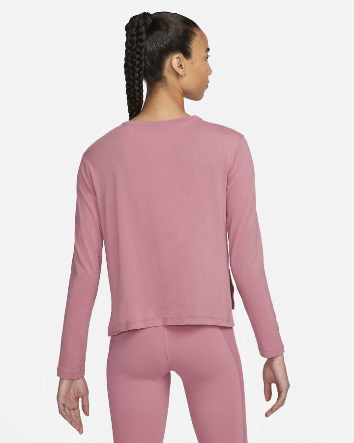 Camisas Nike Yoga Dri-FIT Long-Sleeve Top Mujer Gris | NDXWP-6721