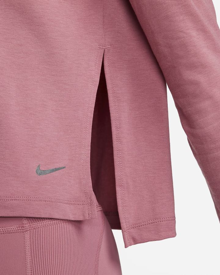 Camisas Nike Yoga Dri-FIT Long-Sleeve Top Mujer Gris | NDXWP-6721