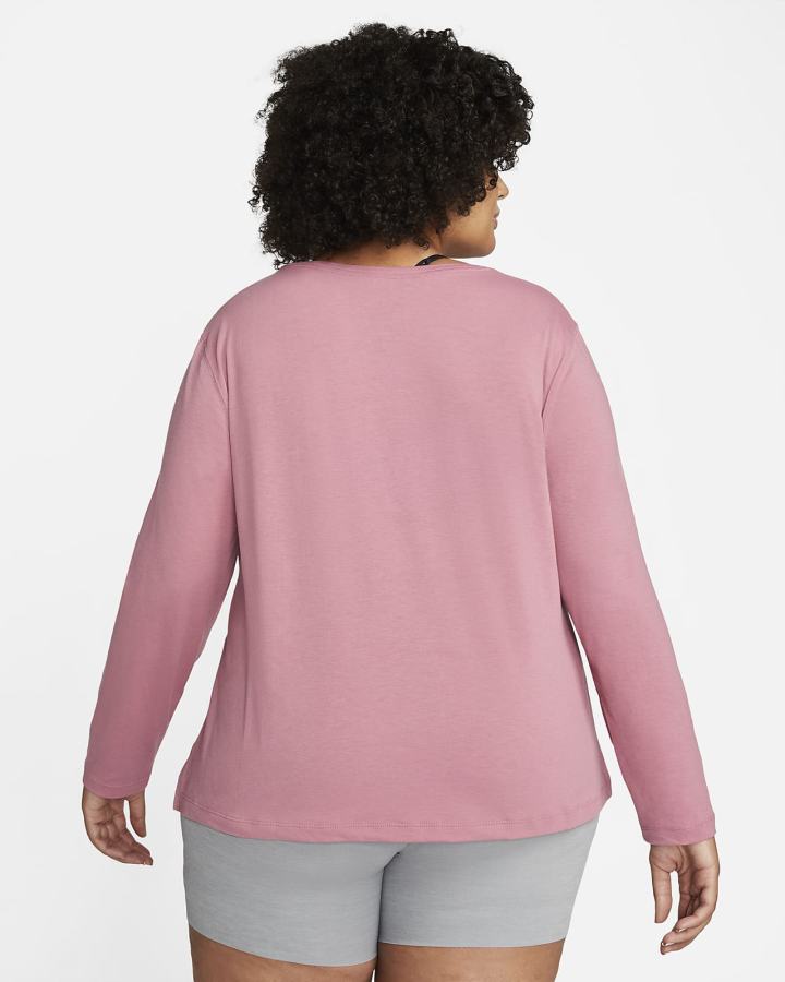 Camisas Nike Yoga Dri-FIT Long-Sleeve Top Mujer Gris | PZMTL-2967